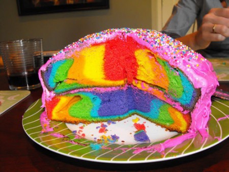 Bolo Multicolorido